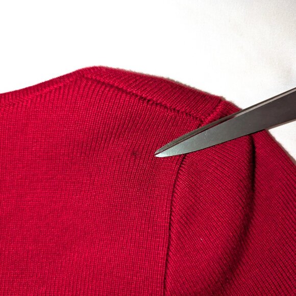 NWT House Of Harlow 1960 | Corset Cropped Red Knit Sweater Square Neck | Size XS - Picture 9 of 9